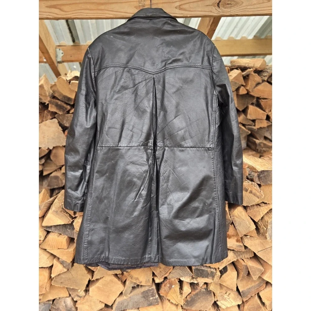 VTG 50s IRVIN FOSTER ZIP OUT Horsehide Leather Shearling Coat Jacket USA Mens 44
